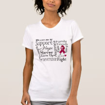 Multiple Myeloma Supportive Words Shirts