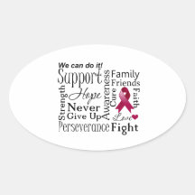 Multiple Myeloma Supportive Words Sticker