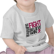 Multiple Myeloma Survivor Fight Believe Win Motto Tee Shirts