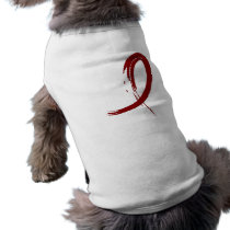 Multiple Myeloma's Burgundy Ribbon A4 Dog T-shirt