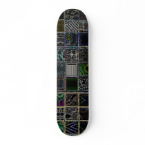 Multiple patterned black Skateboard