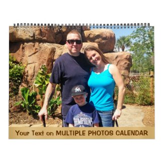 Multiple Photos and Text Large Calendar 2015