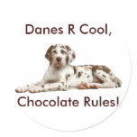 (multiple products selected) Chocolate Harlequin stickers