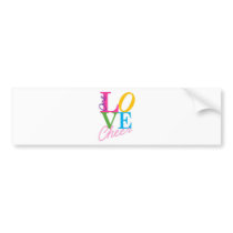 (multiple products selected)One Love Cheer Bumper Sticker