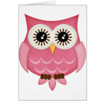 (multiple products selected)Pink Owls Cards