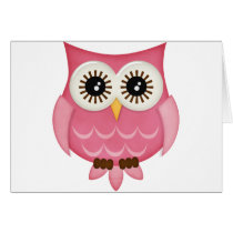 (multiple products selected)Pink Owls Greeting Cards