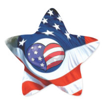 (multiple products selected) USA-Spread the love_ Star Sticker