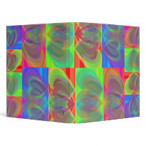 Multiple Rainbow Hearts 3 Ring Binder