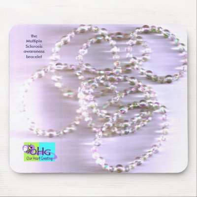 Multiple Sclerosis Awareness Bracelet MousePad by ohgreeting