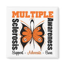 Multiple Sclerosis Awareness Butterfly magnets