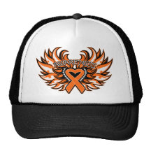 Multiple Sclerosis Awareness Heart Wings.png Mesh Hat