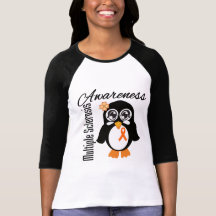 Multiple Sclerosis Awareness Penguin T-shirts