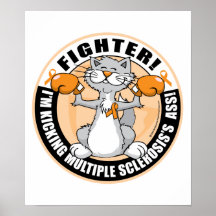 Multiple Sclerosis Boxing Cat Print