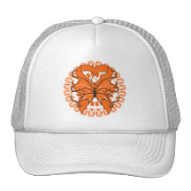 Multiple Sclerosis Butterfly Circle of Ribbons Hats