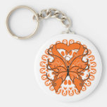 Multiple Sclerosis Butterfly Circle of Ribbons Key Chain