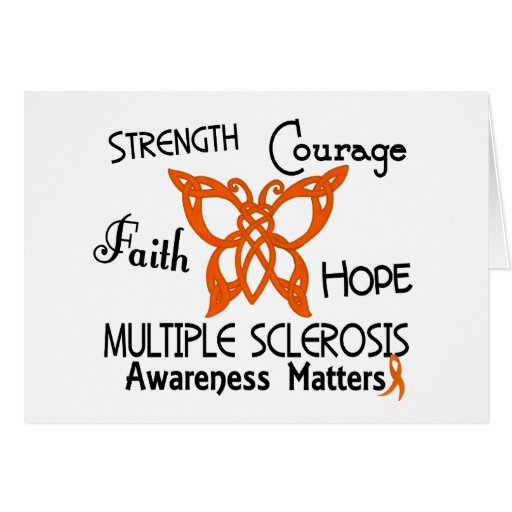 Multiple Sclerosis Celtic Butterfly 3 Greeting Card