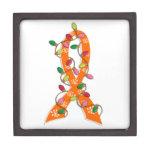Multiple Sclerosis Christmas Lights Ribbon Premium Keepsake Box