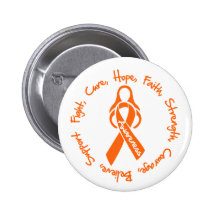 Multiple Sclerosis Fight Cure Hope Logo Pin