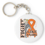 Multiple Sclerosis Fight Like A Girl Kickin Butt keychains