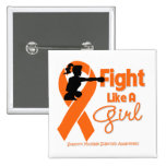 Multiple Sclerosis Fight Like A Girl Knock Out buttons