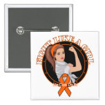 Multiple Sclerosis Fight Like A Girl Modern Rosie buttons