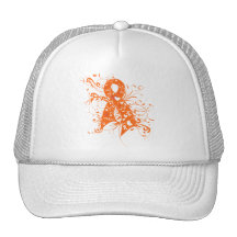 Multiple Sclerosis Floral Swirls Ribbon Mesh Hats