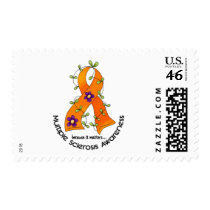 Multiple Sclerosis FLOWER RIBBON 1 postage