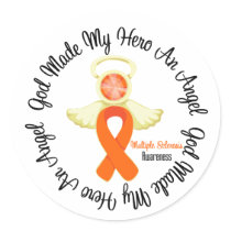 Multiple Sclerosis God Made My Hero An Angel Sticker