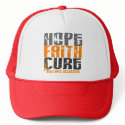 Multiple Sclerosis HOPE FAITH CURE hats by awarenessgifts Multiple Sclerosis HOPE FAITH CURE hats