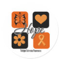 Multiple Sclerosis Hope Love Inspire Awareness stickers