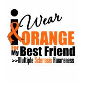 Multiple Sclerosis I Wear Orange For My Best Frien shirt