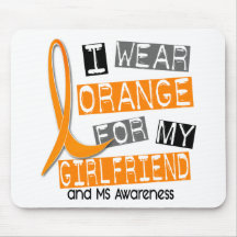 Multiple Sclerosis I Wear Orange For My Girlfriend Mouse Mats
