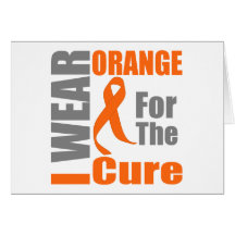 Multiple Sclerosis I Wear Orange For The Cure Greeting Card