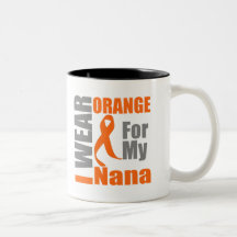 Multiple Sclerosis I Wear Orange Ribbon Nana Mug