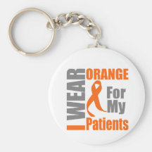 Multiple Sclerosis I Wear Orange Ribbon Patients Key Chains