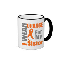 Multiple Sclerosis I Wear Orange Ribbon Sister Mug
