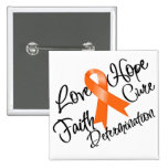 Multiple Sclerosis Love Hope Determination buttons