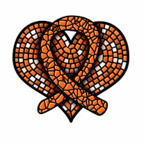 Multiple Sclerosis Mosaic Heart Ribbon Sculpture photo sculptures by giftsforawareness Multiple Sclerosis Mosaic Heart Ribbon Sculpture photo sculptures