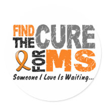 Multiple Sclerosis MS Find The Cure 1 Round Stickers