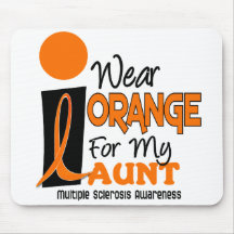 Multiple Sclerosis MS I Wear Orange For My Aunt 9 Mouse Pad