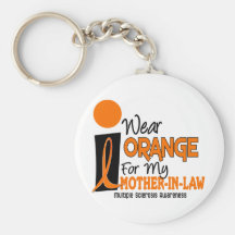 Multiple Sclerosis MS Orange For My Mother-In-Law Keychain