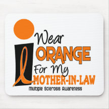 Multiple Sclerosis MS Orange For My Mother-In-Law Mouse Mat