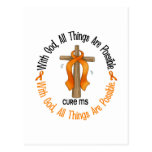 Multiple Sclerosis MS WITH GOD CROSS 1 Post Cards