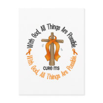 Multiple Sclerosis MS WITH GOD CROSS 1 postcards by awarenessgifts Multiple Sclerosis MS WITH GOD CROSS 1 postcards