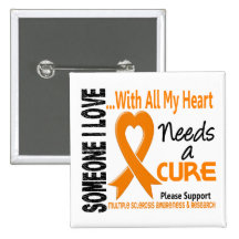 Multiple Sclerosis Needs A Cure 3 Buttons