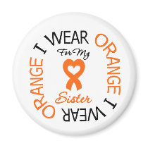 Multiple Sclerosis Orange Ribbon Sister magnets by shopforawareness Multiple Sclerosis Orange Ribbon Sister magnets