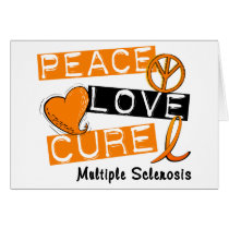 Multiple Sclerosis PEACE LOVE CURE 1 cards