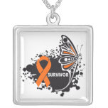 Multiple Sclerosis Survivor Tattoo Butterfly necklaces