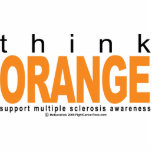 Multiple Sclerosis THINK Orange Acrylic Cut Outs