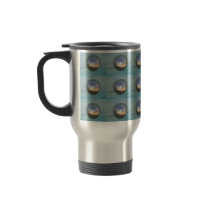 Multiple Silver Spheres Travel mugs by JuJuGardens Multiple Silver Spheres Travel mugs